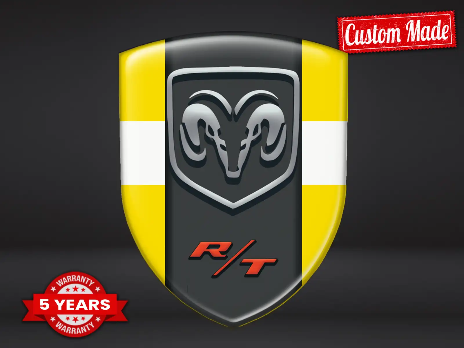 Dodge Badges Bombés Finition Élégante Étiquettes Dôme 